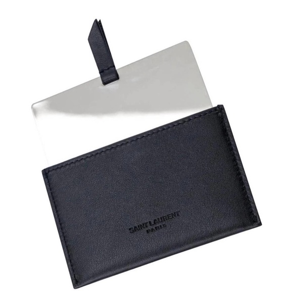 New Saint Laurent Black Compact Card Holder Mirror in Box NWT🌟 - Picture 10 of 11